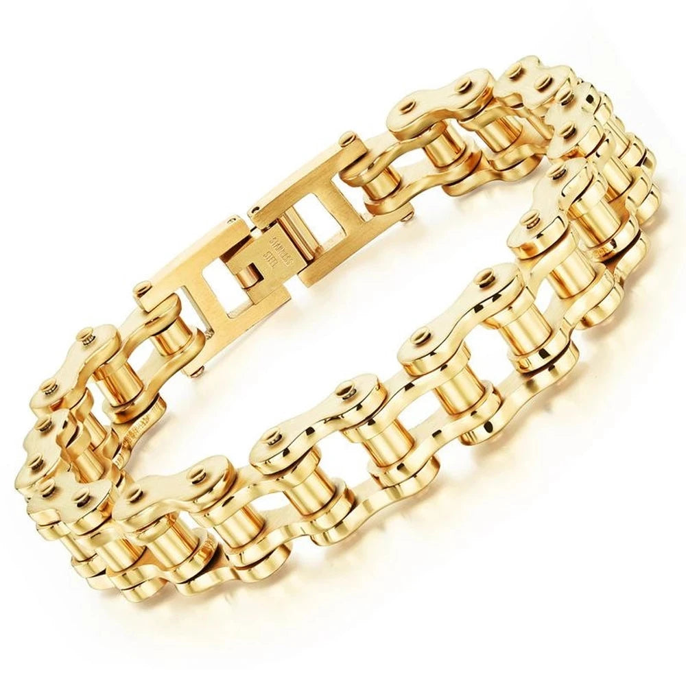 PUNK Biker Herrenarmband 316L Edelstahl Mode Schmuck Fahrrad Kette Armschmuck pulsera hombre acero inoxidable