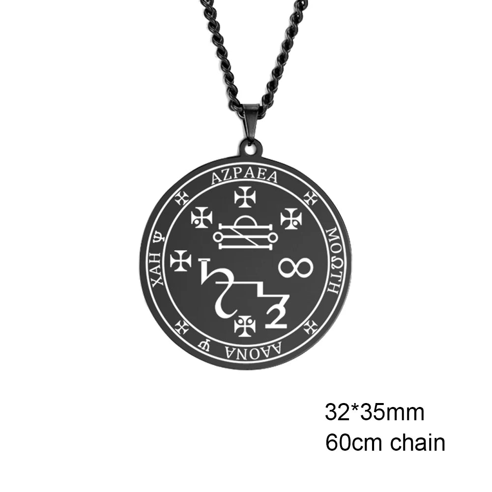 Dawapara 7 Archangels Sigil Necklaces Pentacle Magical Amulet Michaelmas Lucky Protection Supernatural Talisman Necklace