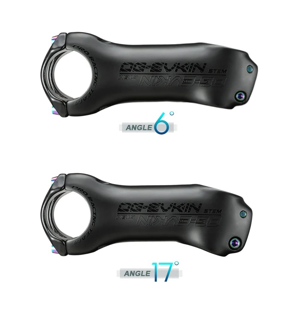 OG-EVKIN BS-004 T1000 Carbon MTB Bicycle Stem 6/17 Degree 31.8MM Carbon Road Bike Stem Positive and Negative Cycling Power Parts