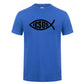 Jesus Fisch Christus bedrucktes T-Shirt für Männer und Frauen, christlicher Jesus-Glaube, inspirierende Mode-Marken-T-Shirts, T-Shirt Herren Kleidung