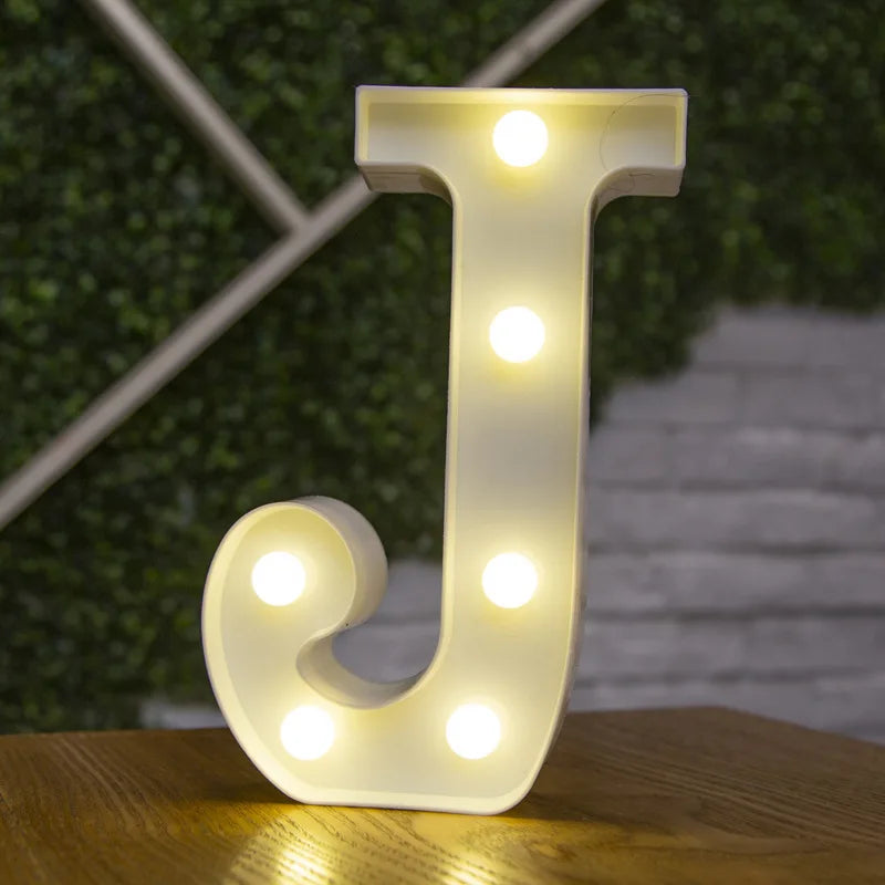 Letter Alphabet LED Lights Luminous Number Lamp Decor Battery Night Light for Home Wedding Birthday Christmas Party Decoration