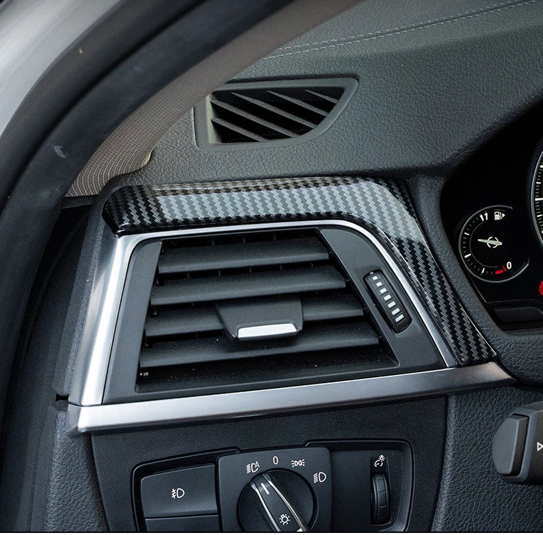Innenverkleidung aus ABS mit Carbonfaser-Muster für die Mittelkonsole, passend für BMW F30 F34 F32 F33 F36 Zubehör 2013-2018, Auto-Styling