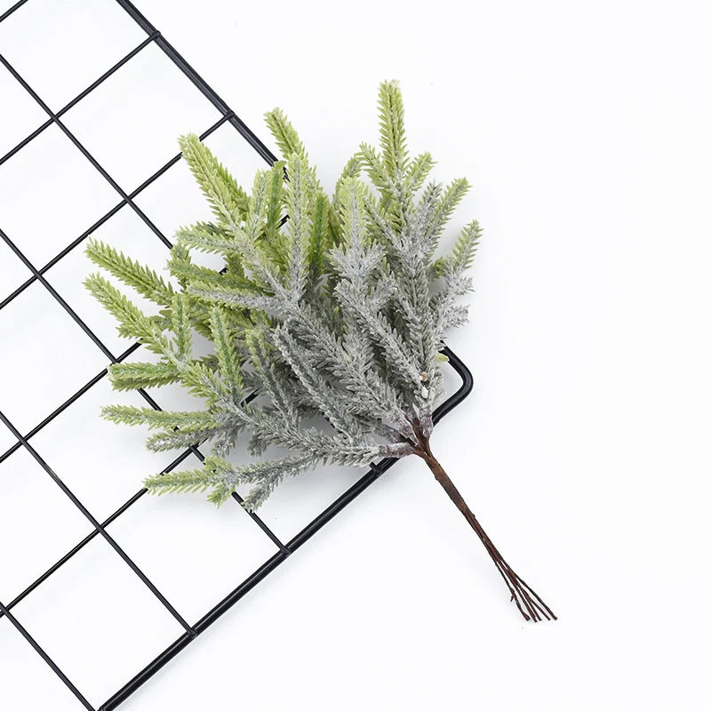 6 Stück Kunstpflanzen Weihnachtsbaum Hochzeit Hauptdekor Zubehör Dekorative Blumen Kränze Scrapbooking Künstliche Tannennadeln