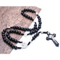 Black Wooden Christ Jesus Cross Religious Necklace Catholic Rosary Necklace Church Souvenirs Prayer Pendant Necklace
