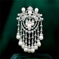 Elegante natürliche Süßwasserperlen-Quastenbroschen Luxus Glänzende Zirkonia-Blumenbrosche Anstecknadel für Damen Schmuck Weihnachtsgeschenke