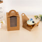 StoBag 10 Stück Cupcake-Box mit Klarsichtfenstergriffen Kuchengeschenke Geburtstag Weihnachtsfeier & Event Handgemachte Dessert-Lebensmittel 1 Loch