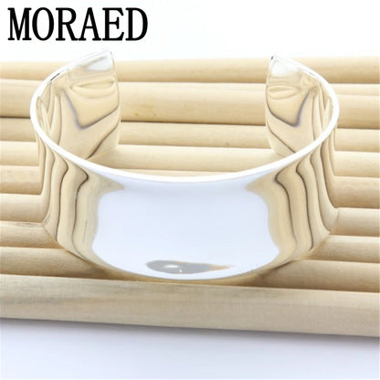 2022 Neu Reines 925 Sterling Silber Armreif Armbänder Damen Glatt Offener Armreif Herren Mode Schmuck Weihnachtsgeschenk
