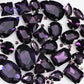Glitter Mixed Shape Glass Rhinestones For Clothes Pink Flatback Craft Gems Crystal Sew On Rhinestone With Claw 50PCS/PACK S048