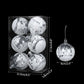 6 Stück 6 cm transparente Schneeball-Weihnachtskugeln Anhänger für Weihnachtsbaumschmuck Klare Kugeln Hängende Ornamente Weihnachten Navidad