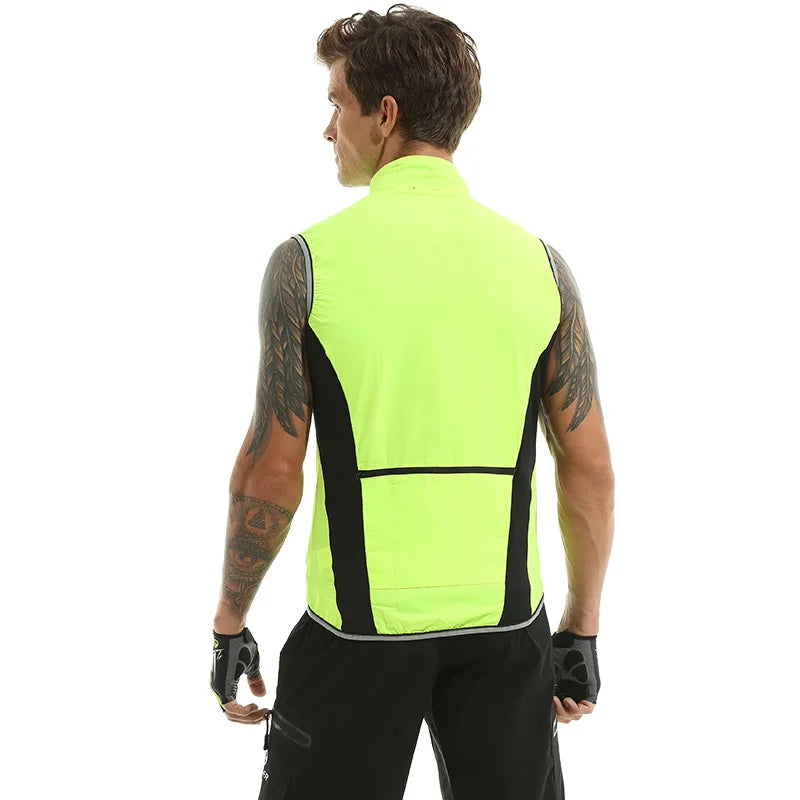 X-TIGER Cycling Jacket Windproof MTB Bike Jacket Vest Outdoor Cycling Windbreaker Sleeveless Rainproof Reflective Bike Clothing