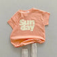 Einfacher Baby-Body mit Buchstabenaufdruck, einfarbig, einteilig, koreanische Baumwolle, Kleinkind-Outfits
