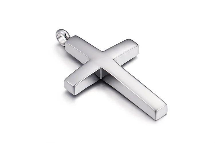 Kalen Mode Kreuz Halsketten Für Männer Hochglanzpoliert 50cm Edelstahl Kreuz Schmuck Halskette Männlich Günstiger Schmuck