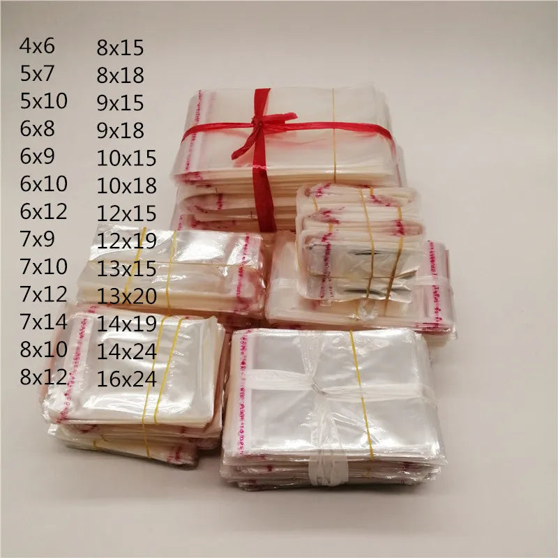 1000 Stück 4x6cm durchsichtige, wiederverschließbare Cellophan-/BOPP-/Polybeutel, transparente OPP-Beutel, Plastiktüten mit selbstklebendem Verschluss für Schmuck