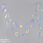 Laser Silber Papier Stern Girlande Banner Happy Birthday Party Dekoration Mädchen Junge Babyparty Hochzeit Wandbehang Dekor