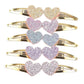 10 Stück/Los Kleine Mädchen-Haarspangen Glitzernde Herzchen Geburtstagsgeschenk Baby Mädchen Haar-Accessoires Kinder Haarspange für Kinder