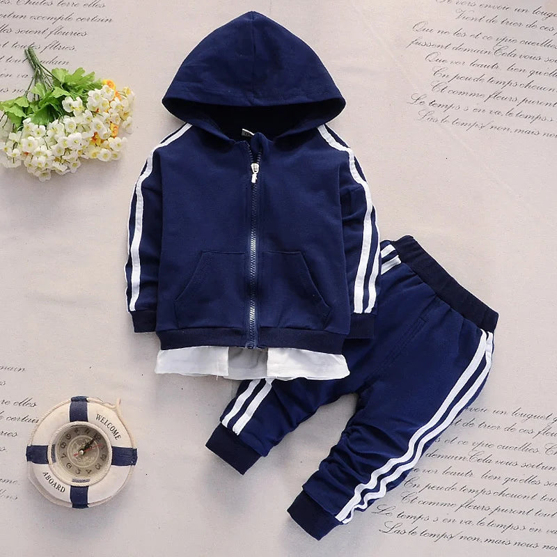 Neuer Frühling Herbst Baby Freizeit Trainingsanzug Kinder Jungen Mädchen Hoodies Hosen 2tlg/Sets Kinder Baumwollkleidung Säugling Mode Sportbekleidung