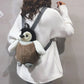 Niedlicher Pinguin-Plüschrucksack für Mädchen, Khaki Pinguin-Plüsch-Umhängetasche, bestes Geburtstagsgeschenk für Mädchen, weiche kleine Tasche