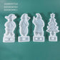 2024 DIY Weihnachts-Set Harzform Silikon Weihnachtsbaum Schneemann Transparent Epoxidharz Ornamente für handgemachte Dekoration