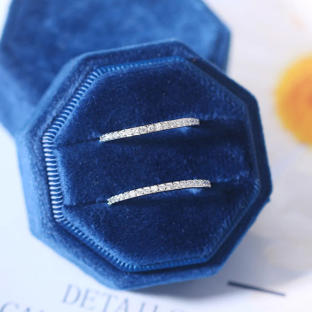 Delicate Thin Microscope Finger Dainty Rings For Women Female Promise Engagement Women's Ring Silver Color Zircon Jewelry R638