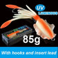SUNMILE Angel-Gummiköder Tintenfisch 20g/60g/80g/100g/120g/150g Leuchtend/UV-Tintenfisch-Jig Angelköder für Meeresangeln Wobbler Köder