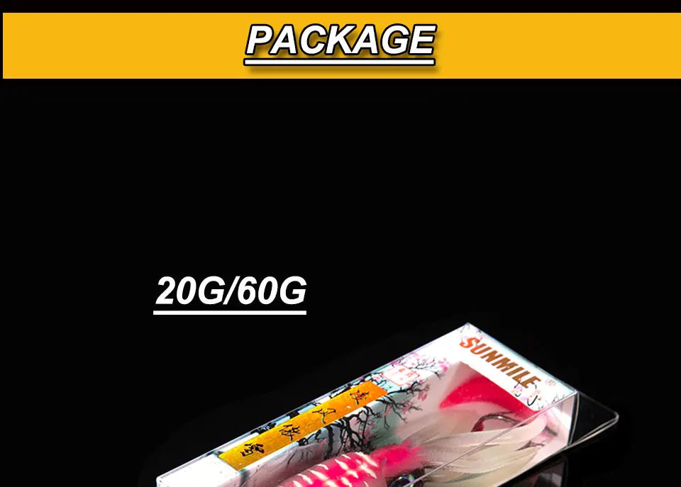 SUNMILE Angel-Gummiköder Tintenfisch 20g/60g/80g/100g/120g/150g Leuchtend/UV-Tintenfisch-Jig Angelköder für Meeresangeln Wobbler Köder