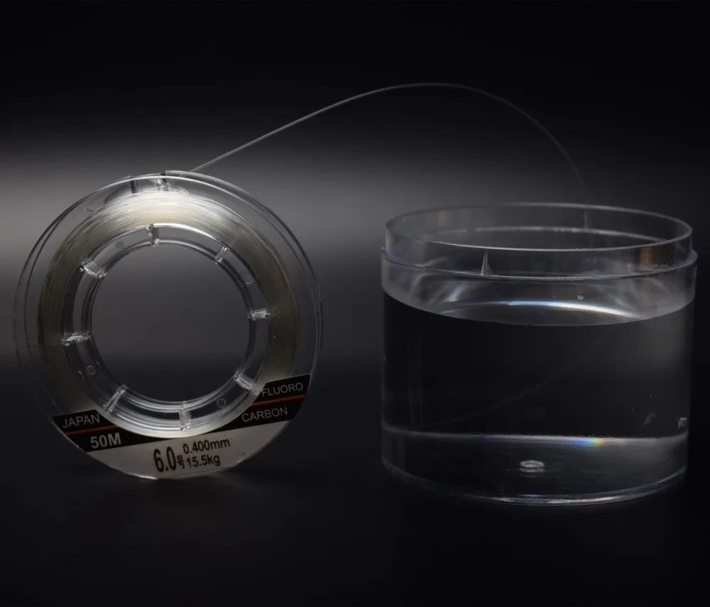 Mavllos Full Sink Fluorocarbon Angelschnur 50m 100m 100% Monofilament Karpfenschnur Vorfach Japanische Kohlefaserschnur