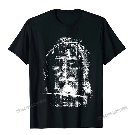 Grabtuch Von Turin Jesus Christus Gesicht T-Shirt Hemden Herren Freizeit T-Shirts Für Männer Lustige Baumwolle Custom T-Shirts