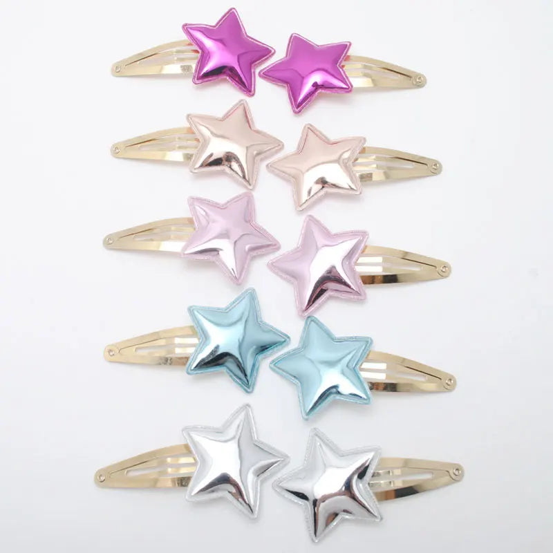 10 Stück/Los Kleine Mädchen-Haarspangen Glitzernde Herzchen Geburtstagsgeschenk Baby Mädchen Haar-Accessoires Kinder Haarspange für Kinder