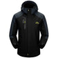 TRVLWEGO Camping Wanderjacke Herren Herbst Outdoor Sportmäntel Klettern Trekking Windbreaker Reise Wasserdichte Jacken Schwarz
