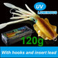 SUNMILE Angel-Gummiköder Tintenfisch 20g/60g/80g/100g/120g/150g Leuchtend/UV-Tintenfisch-Jig Angelköder für Meeresangeln Wobbler Köder