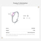 MODIAN 925 Sterling Silber Rosa Mondstein Eleganter Stapelbarer Fingerring Eternity Bands für Damen Weihnachtsgeschenke Feiner Schmuck
