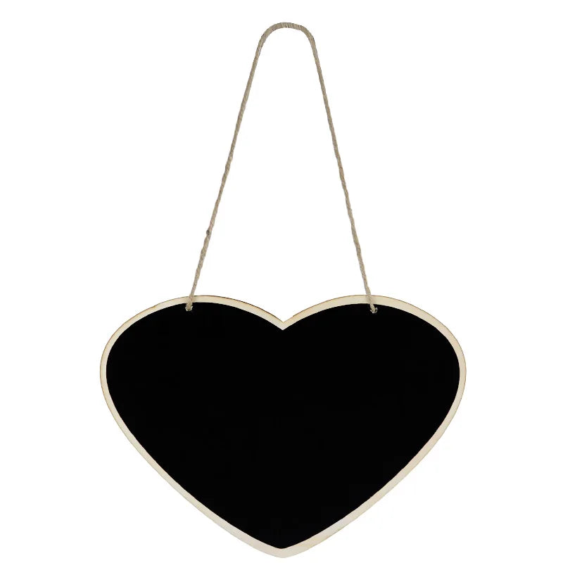 1Pc Mini Wooden Blackboard Chalkboard Single Sided DIY Message Board Home Door Wall Hanging Christmas Wedding Party Wood Plaque
