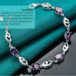 DOTEFFIL 925 Sterling Silber Lila Große AAA Zirkon Armbandkette für Damen Schmuck Verlobung Party Weihnachtsgeschenk