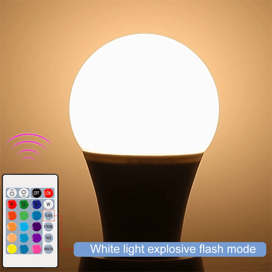 RGB Neon Light E27 Rainbow Lamp 220V LED Colorful Bulb With IR Remote Control 20W 25W Bombillas LED Christmas Holiday Decoration