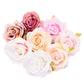 30pcs/7-8cm White Rose Artificial Silk Flower Heads DIY Wedding Home Birthday Party Decoration Wreath Scrapbooking Fake Flowers
