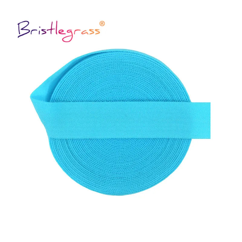 BRISTLEGRASS 2 5 10 Yard 5/8" 15mm Einfarbig Matt Nicht Glänzend Falzgummi FOE Spandex Band Stirnband Unterwäsche Kleid Nähen Borte