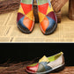 WOIZGIC Women's Ladies Female Woman Mother Shoes Flats Genuine Leather Loafers Moccasins Mixed Colorful Non Slip On Plus Size 42