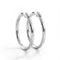 2.5 CTW Lab-Created Moissanite Triple Row Hoop Earrings in 14K Gold Over Sterling with Vault Lock Clasp