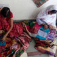 Vintage Silk Saree Kantha throw - Hand Stitched Upcycled