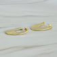 Polished Golden Art Hoop Earrings