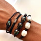 Triple Freshwater Baroque Black Pearl Bracelet