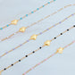 Dainty Color Dots Chain Heart Bracelet