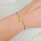 Dainty Color Dots Chain Heart Bracelet