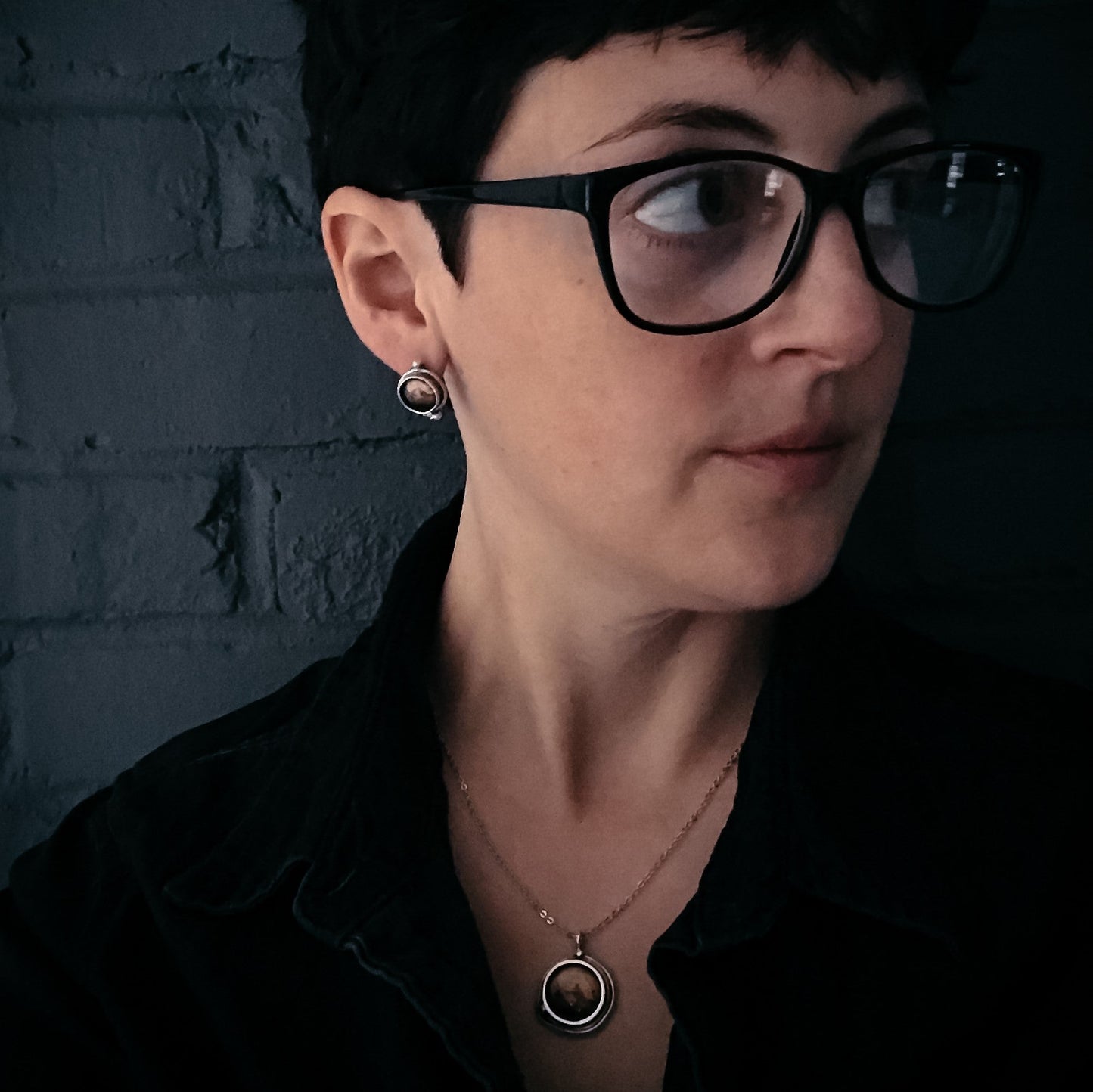 Mars and Moons Earrings - Stud or Leverback