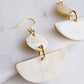 Yang Bay Buffalo Horn Geometric Statement Dangle Earrings