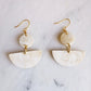 Yang Bay Buffalo Horn Geometric Statement Dangle Earrings