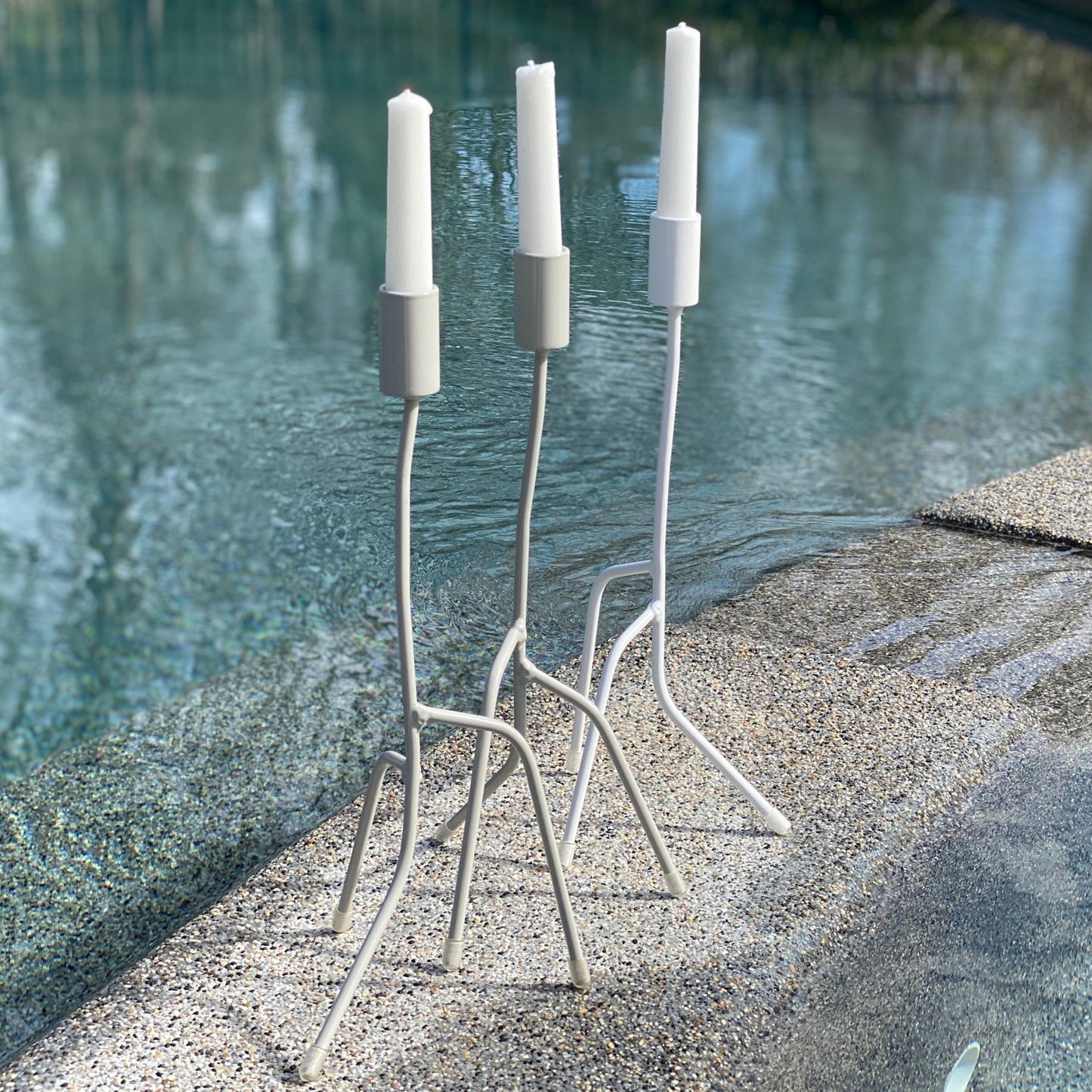 CANDLESTICK - THIN METAL - 3 sizes