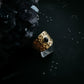 Eclipse Ring with Moon Phases and Black Opal
