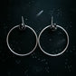 Large Hoop Earrings with Meteorite