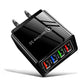 USB Wall Charger Plug Block Cube 4 Port  Portable Quick Charger